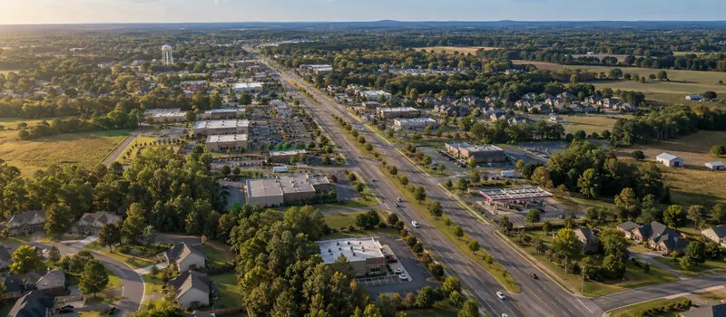 Aerial view of Locust, North Carolina