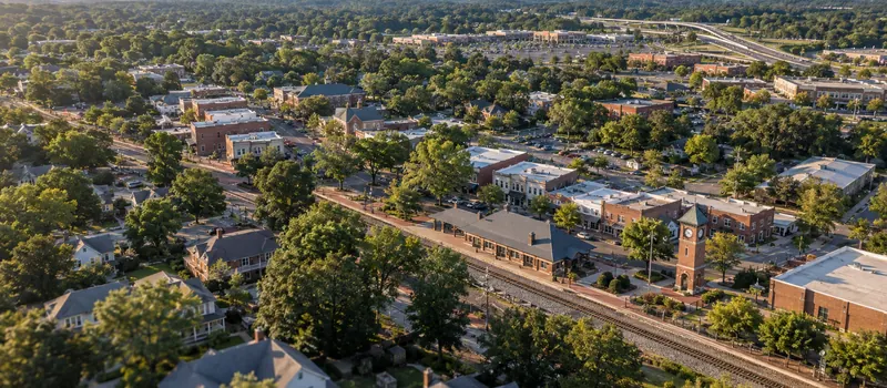 Aerial view of Matthews, North Carolina