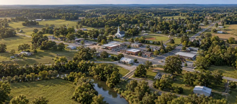 Aerial view of Stanfield, North Carolina